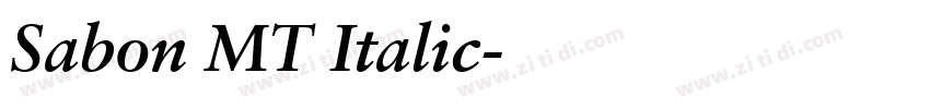Sabon MT Italic字体转换